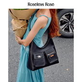 新年礼物 RoselessRose随行系列真皮丹宁三角托特Hobo包大容量