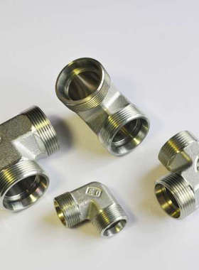 议价W18LCFX/液压管接头弯头EO24度锥卡套接头18MM