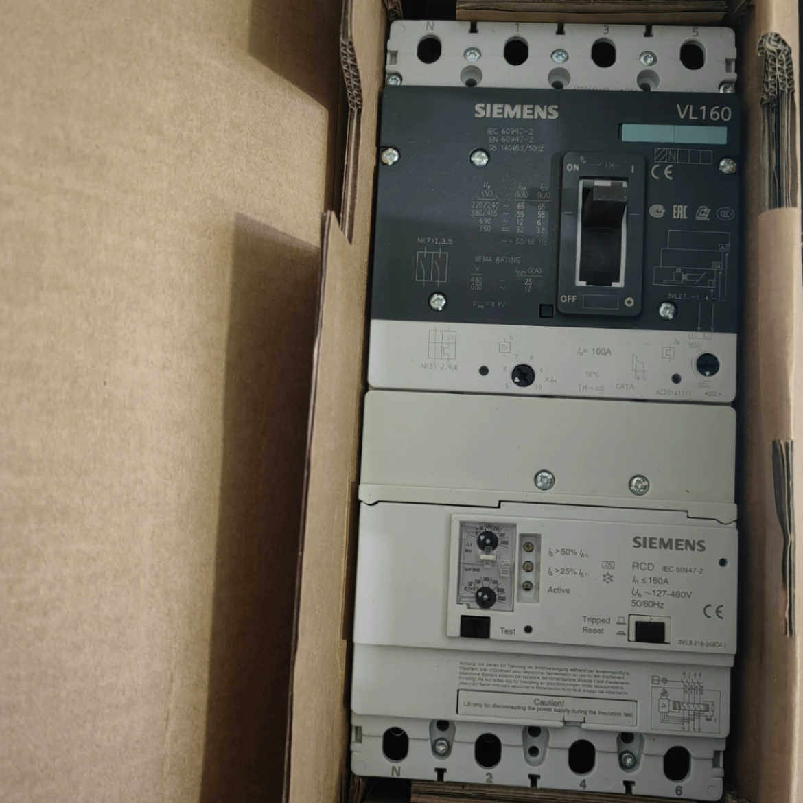 SIMENS漏电开关3VL2710-1EJ43-0AA0-Z VL160N 3m4P 100A