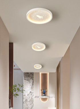 现代简约新款网红小客厅卧室玄间过道入门创意极简铁艺LED吸顶灯