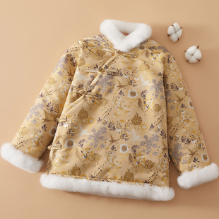 女童棉花棉袄秋冬加厚拜年服汉元素棉服汉服外套中国风国潮棉花衣