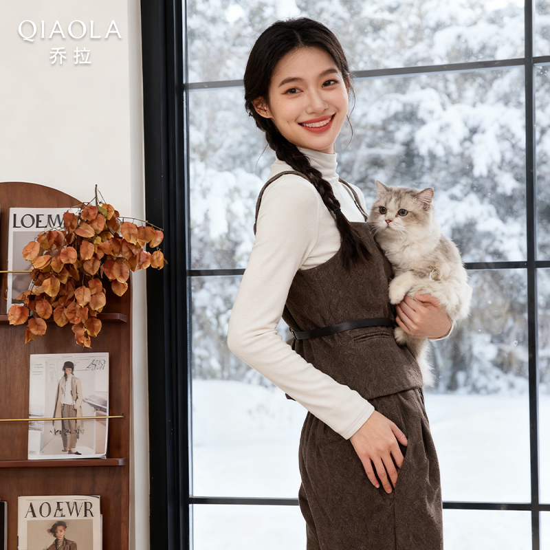 乔拉梭织针织衫背心内搭