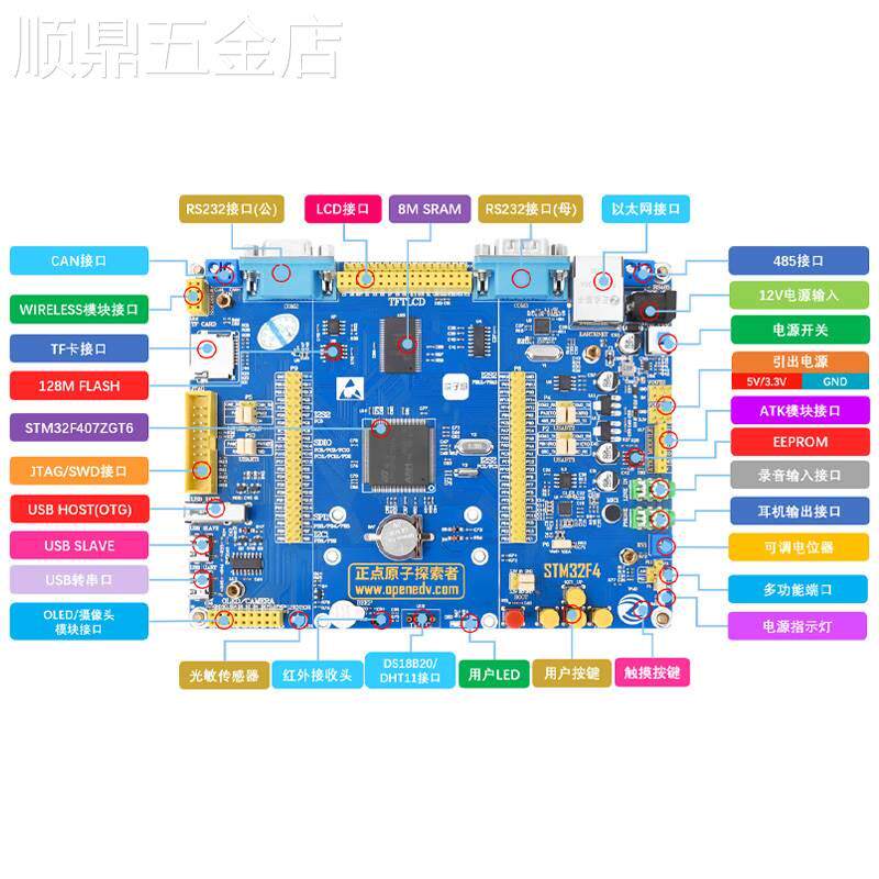正点原子探索者STM32F407ZGT6开发板STM32F4嵌入式ARM强51单片机