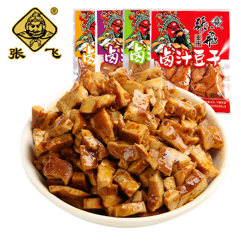张飞豆干卤汁豆干500g四川特产麻辣豆腐干即食香干小包装休闲零食