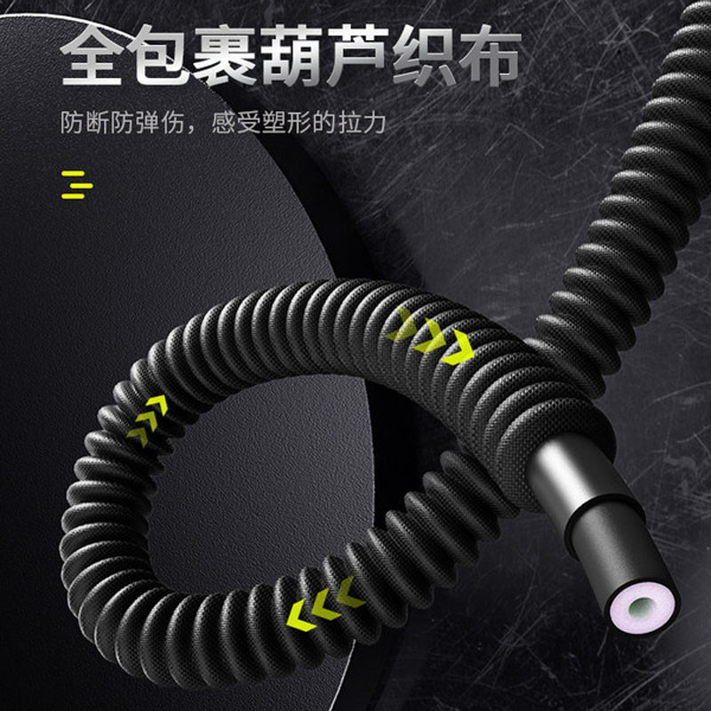 呦酷脚蹬拉力器仰卧起坐辅助器卷腹扩胸脚踏弹力拉绳家用健身器材