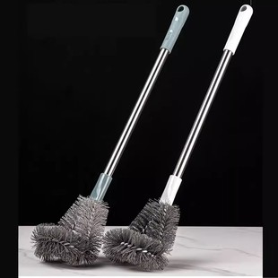 钢丝球马桶刷长柄除垢刷加长清洁公共厕所洁厕刷卫生间蹲便器刷子