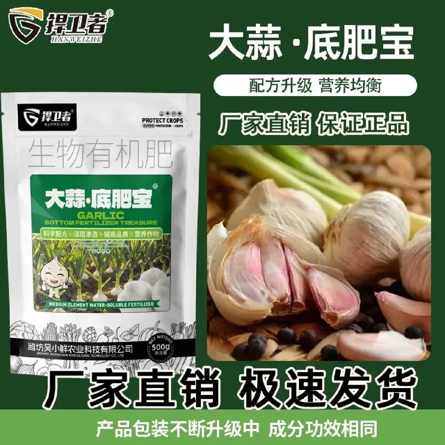 大蒜底肥宝捍卫者大蒜种植专用改善土壤提高免疫力快速吸收通用肥