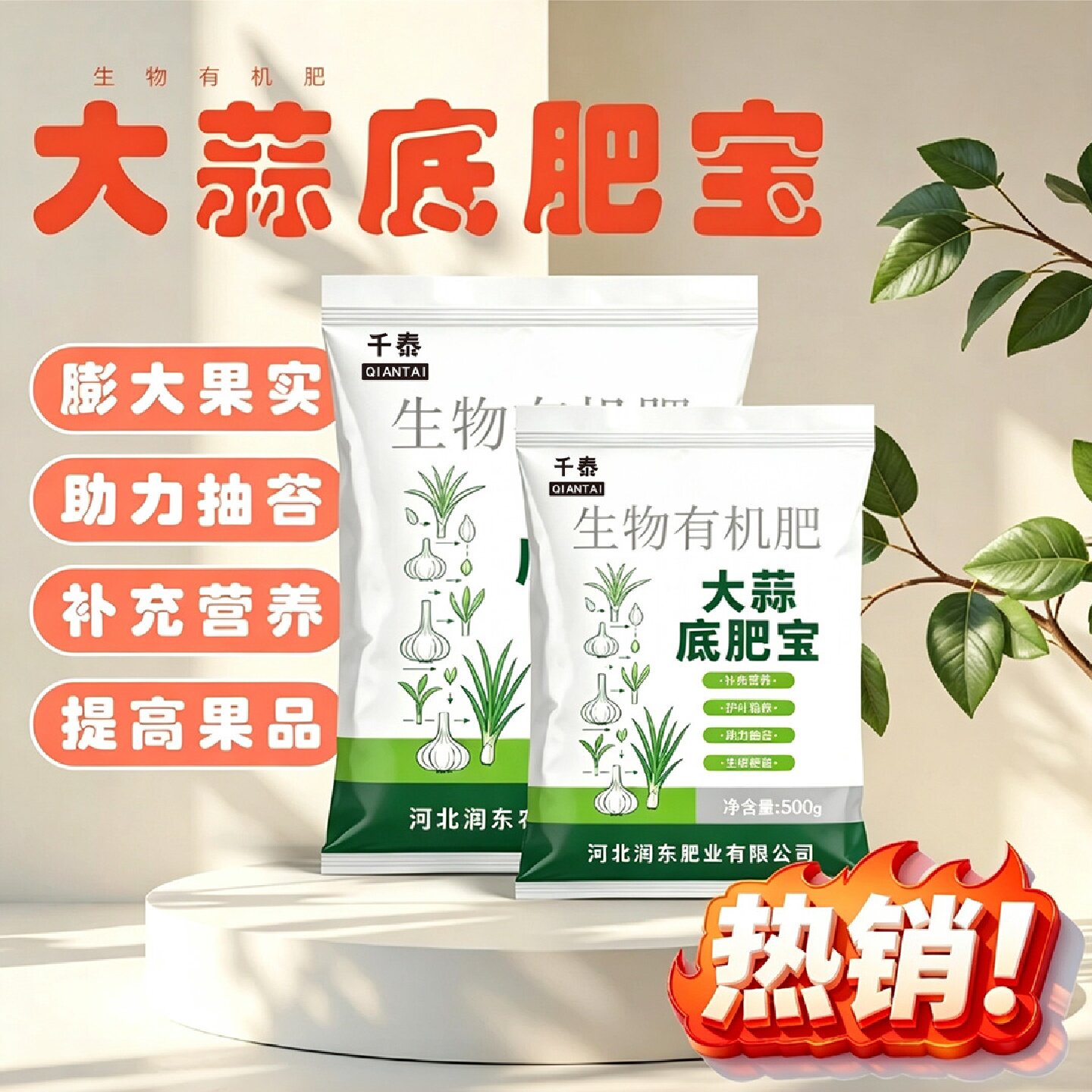 千泰大蒜底肥宝大蒜种植专用改善土壤提高免疫力快速吸收提质增产