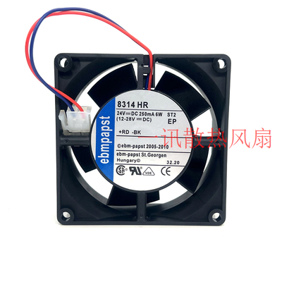 全新原装德国进口 8314HR 8032 24V250mA 6W 8厘米高端变频器风扇