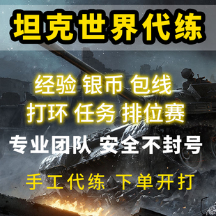 坦克世界代打代练纯手工银币经验包线279任务260等级打环天梯领土