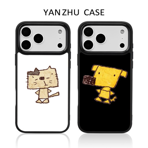 小狗小猫情侣手机壳适用苹果系列