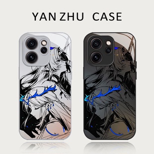 线稿卡提希娅手机壳适用opporeno15pro玻璃14周边13新款12鸣潮11动漫10二次元rone9小众高级感8男7女6套5外壳