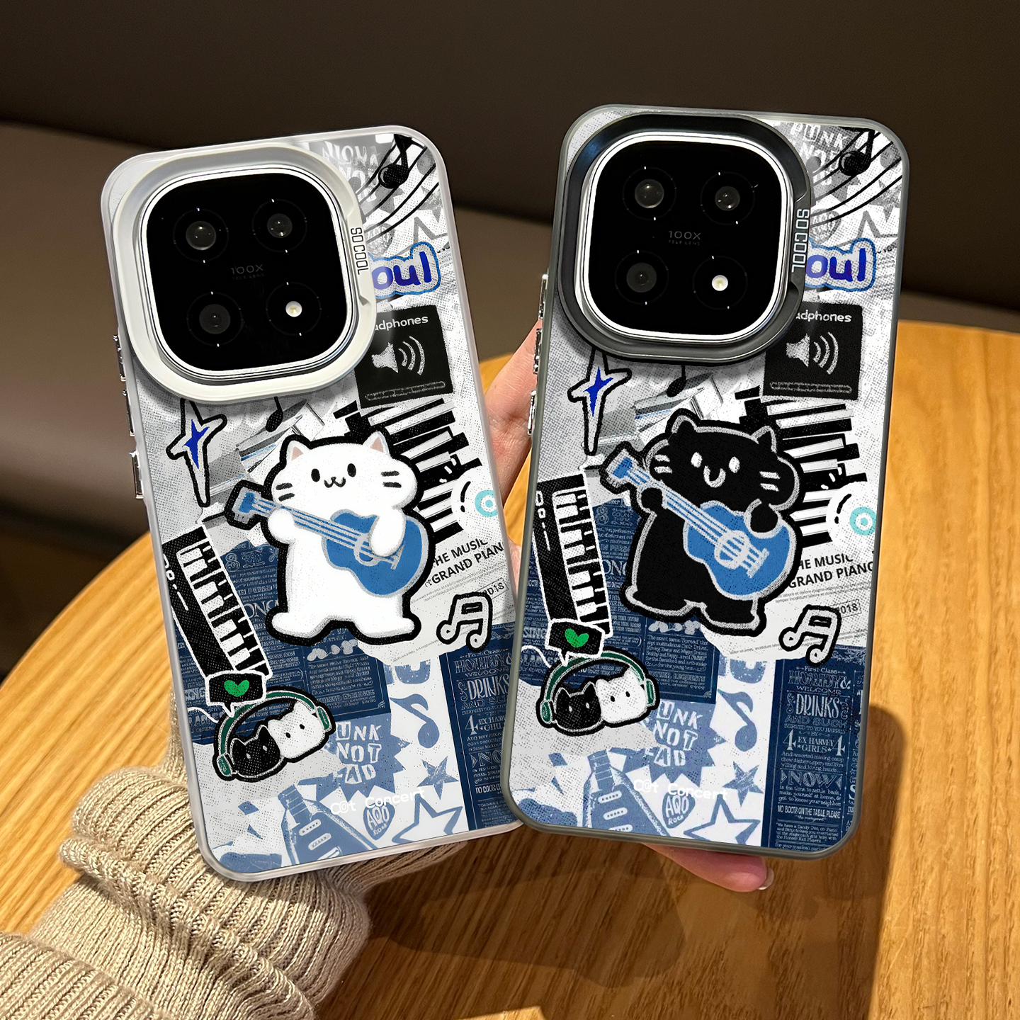 摇滚猫咪手机壳适用iQOO系列