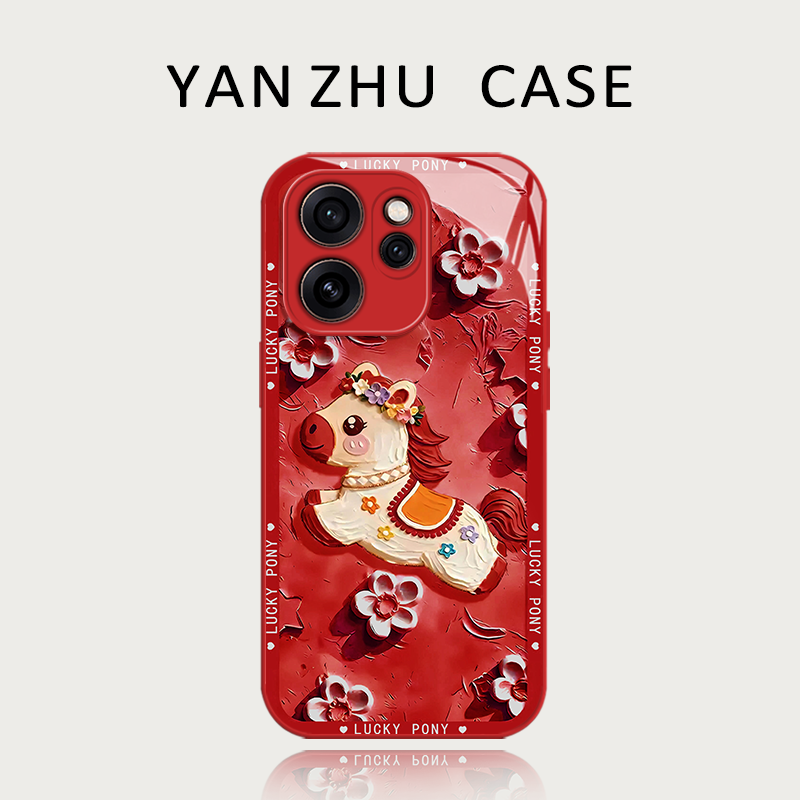 鎏金油画小马手机壳适用OPPO系列