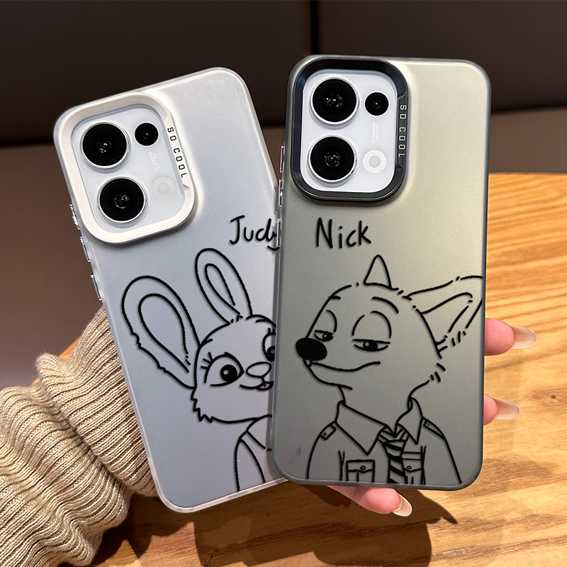 情侣尼克朱迪手机壳适用OPPO系列