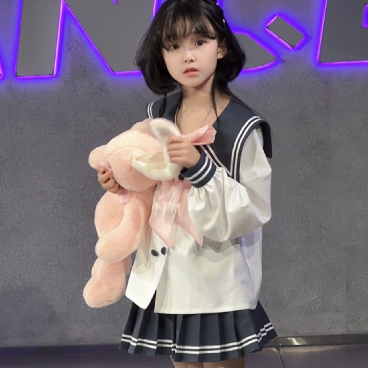 刘格格同款正品JK套装大蝴蝶结超短裙解锁游戏可爱甜美纯色韩版