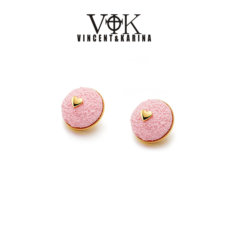 vk饰品 【马卡龙】冰淇淋镀耳环可爱甜美小众设计时尚百搭耳饰