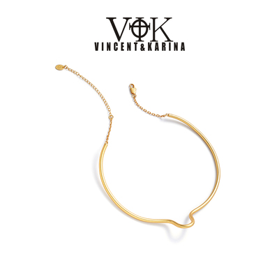 vk饰品【环佩】小众设计师款几何简约项圈高级感轻奢时尚个性项链