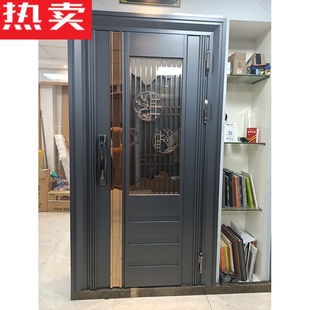 304不锈钢门单门门入户门加厚盗门通风透气入户门进户大门01