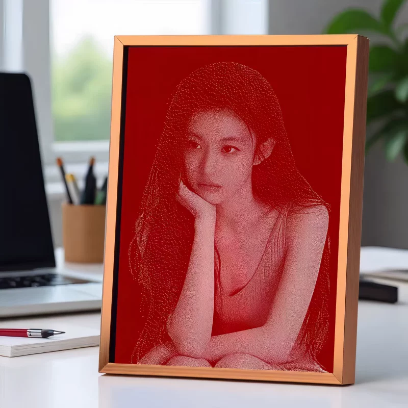 锤子玻璃画手工真人照片非遗琉璃画生日周年礼物送女友纪念品