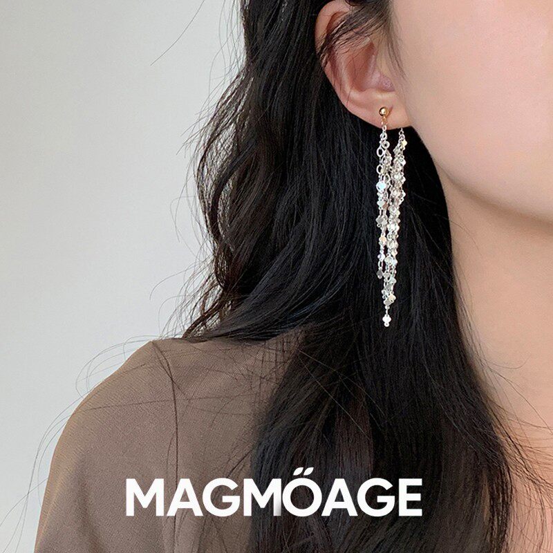 法国设计师MAGMOAGE爱心流苏耳环
