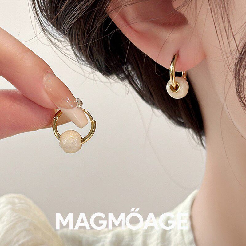 法国设计师MAGMOAGE珐琅滴釉耳环