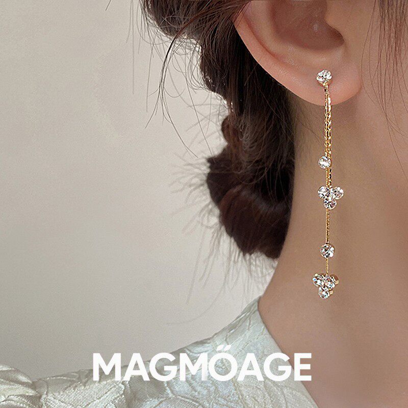 MAGMOAGE金色流苏耳环