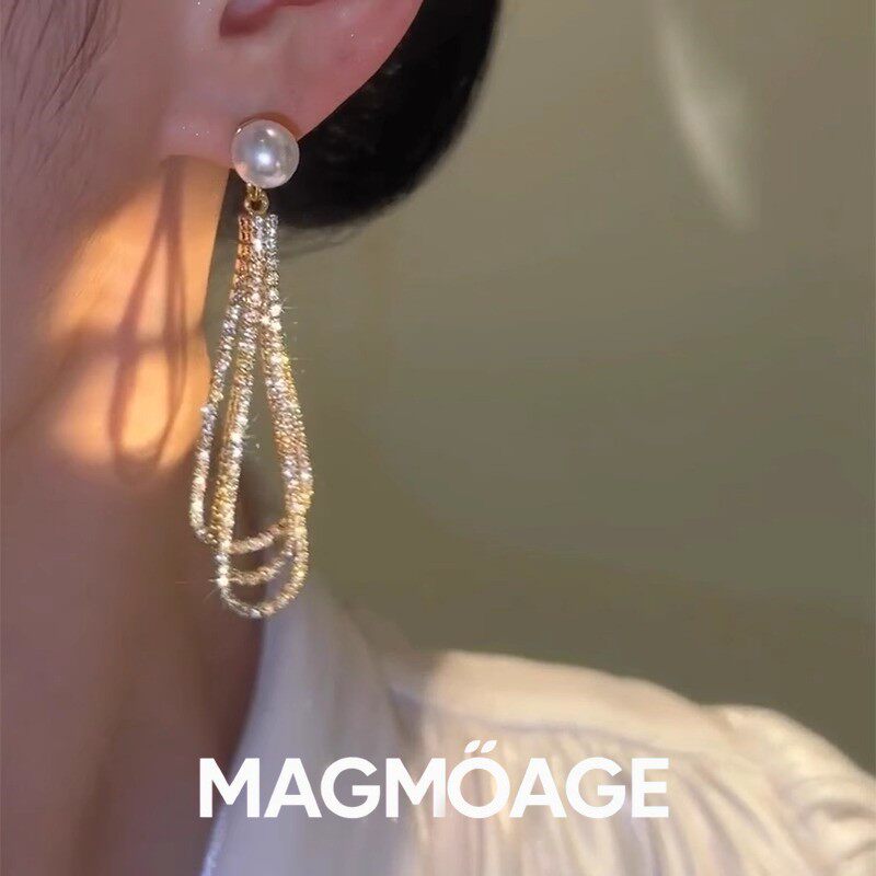 法国设计师MAGMOAGE长款流苏耳坠