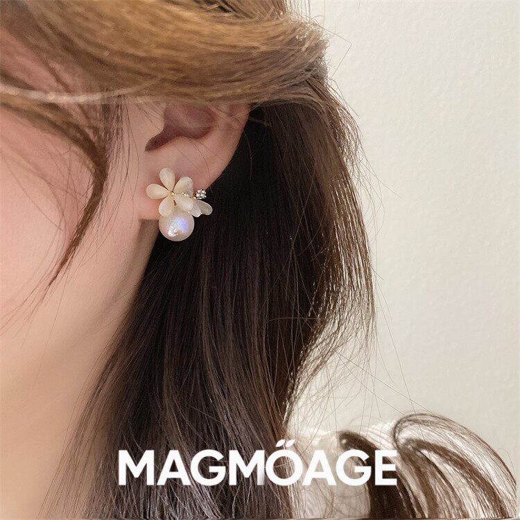 MAGMOAGE猫眼石珍珠耳环