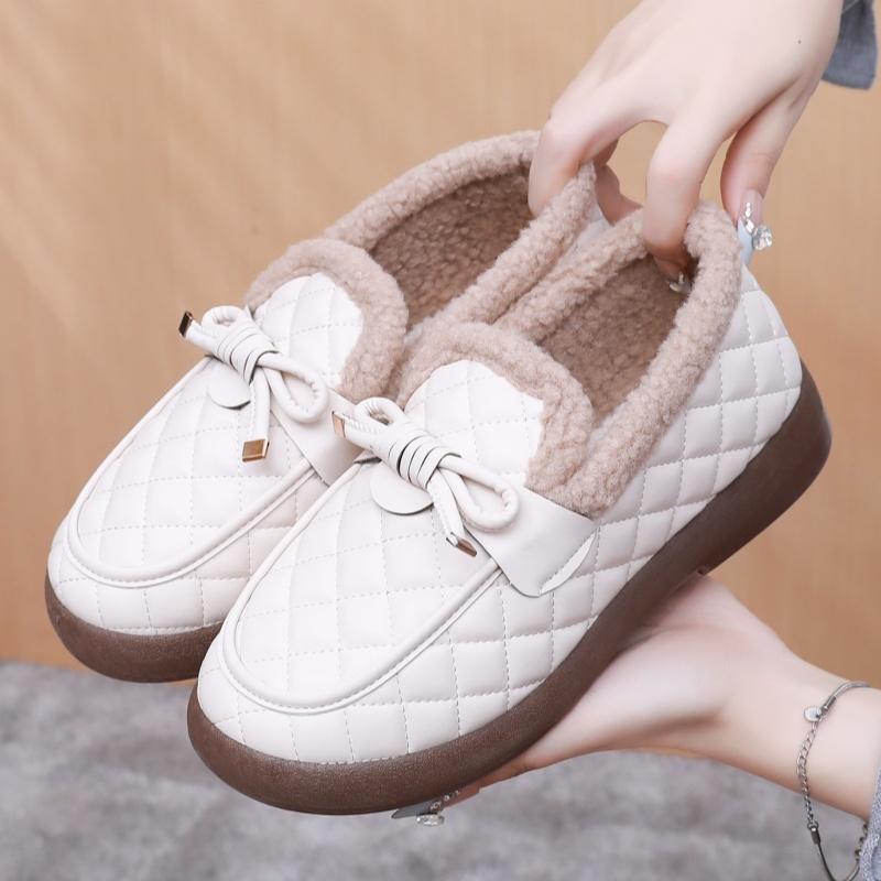 加绒保暖软底妈妈鞋冬季毛毛棉靴