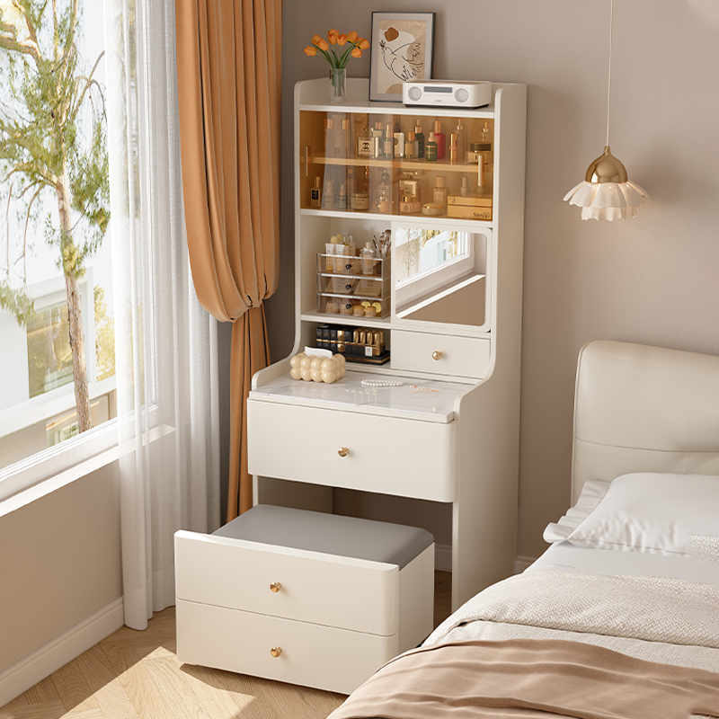 梳妆台小型卧室床头柜一体法式