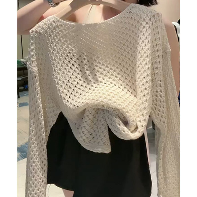 欧洲站欧货高端镂空防晒上衣