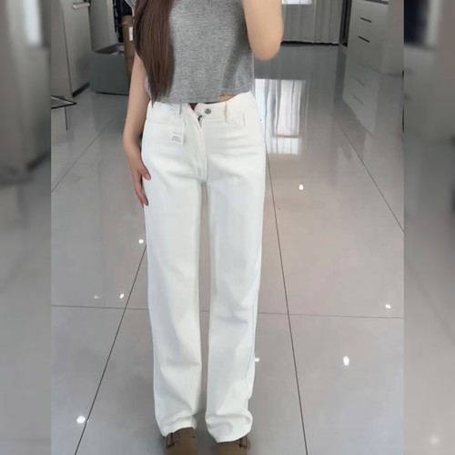 简约时尚百搭宽松牛仔裤女