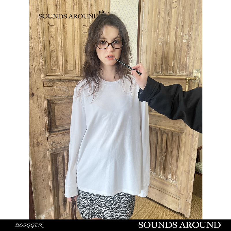 2025春新疆长绒棉云柔空气感长袖T恤SOUNDS AROUND经典必入系列