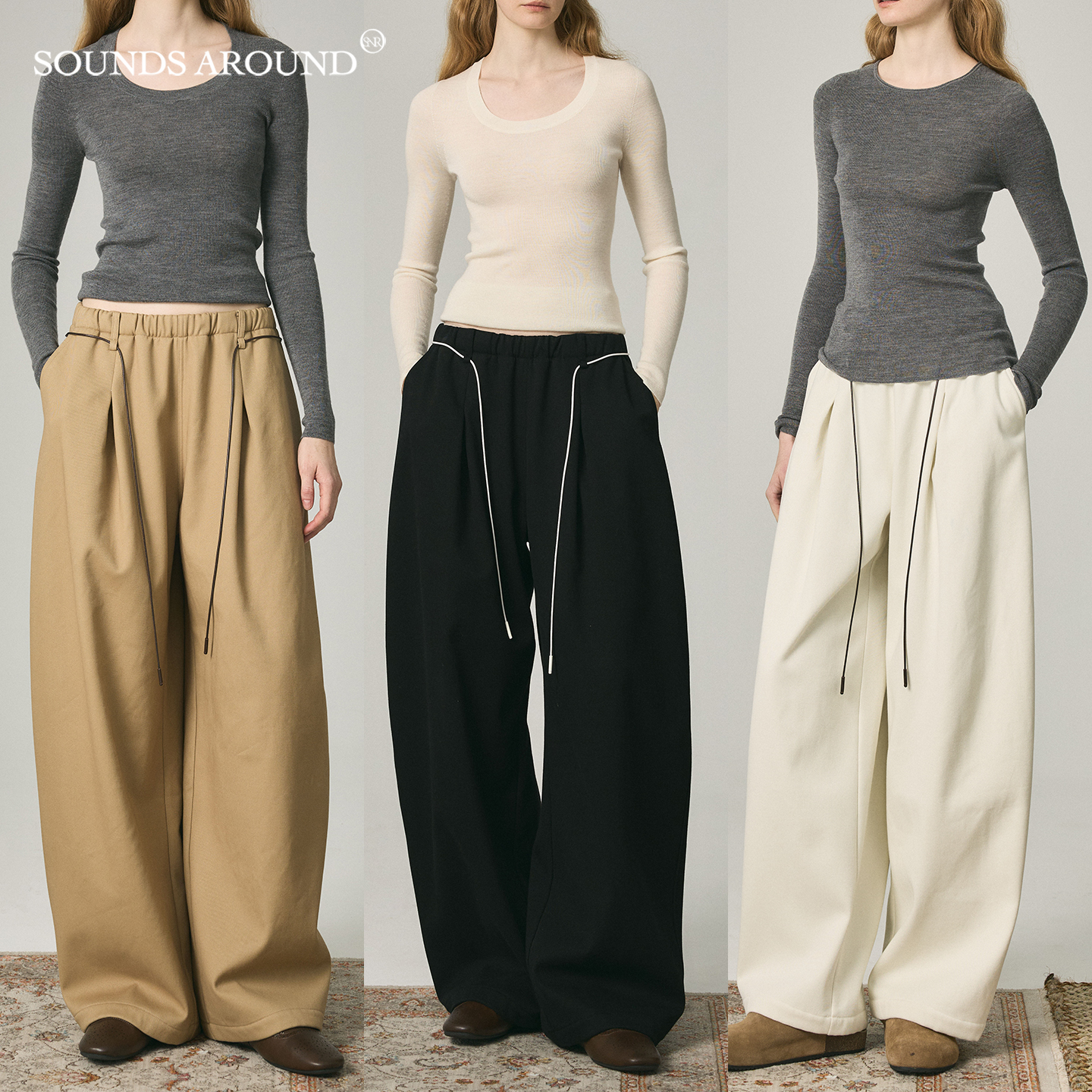 「加绒弯刀气球裤」过冬保暖加厚加绒神裤弯刀松紧腰SOUNDSAROUND