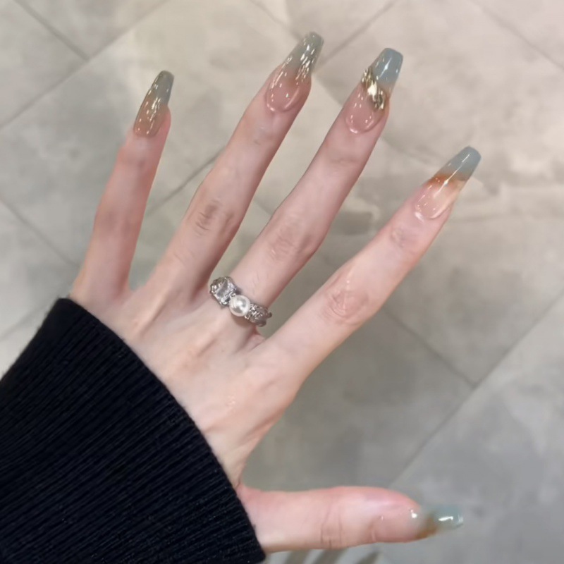 穿戴甲森林迷雾假指甲贴片