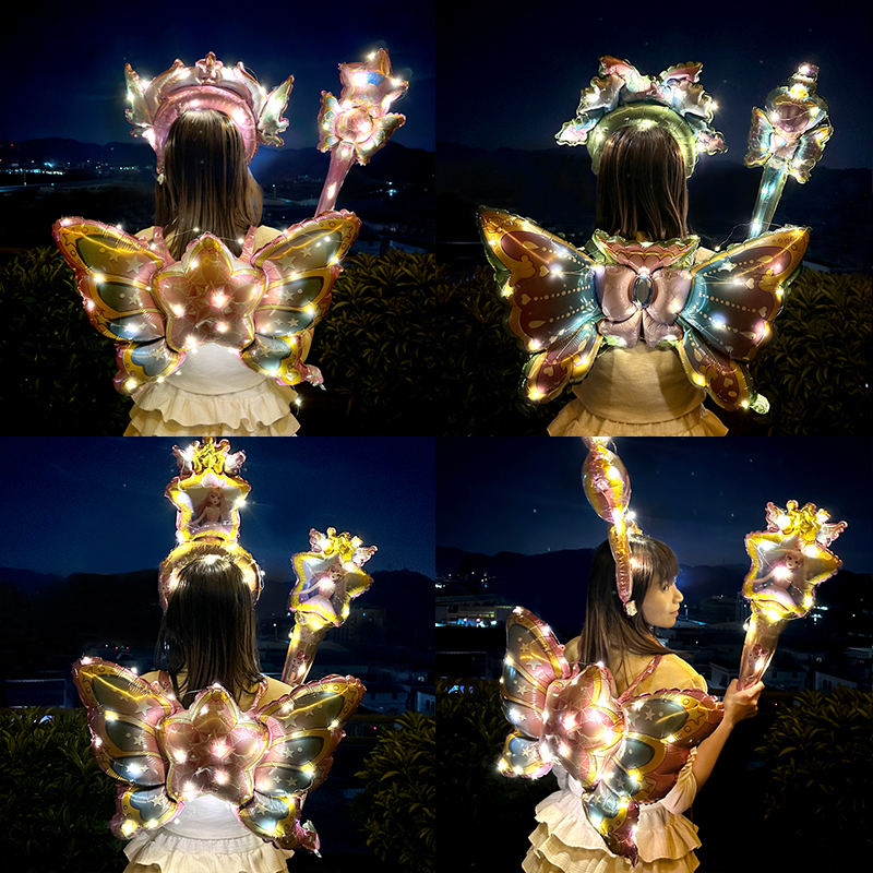 发光巴啦啦小魔仙翅膀气球