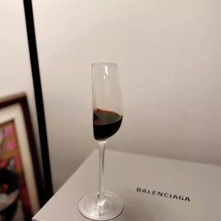 半杯逃酒神器水晶玻璃半红酒杯玻璃葡萄酒杯家用香槟杯半圆形杯身
