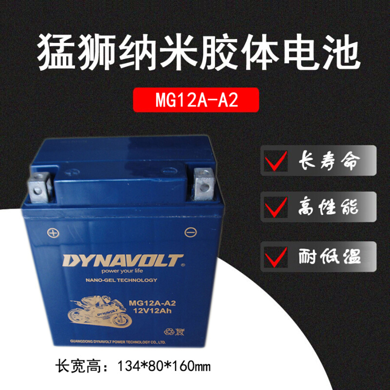 宝马F650GS摩托车12V10AH/YB12A-BS猛狮免维护胶体蓄电池干电瓶