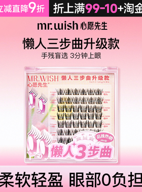 Mr.wish心愿先生懒人三步曲升级款ABA型假睫毛女自然仿真嫁接睫毛