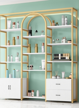 轻奢美甲展示架化妆品展示柜产品柜美容院货架摆件陈列架商用展柜