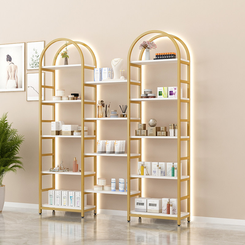 商用陈列架多层商品货架展示架美容院化妆品展示柜美甲店置物货柜