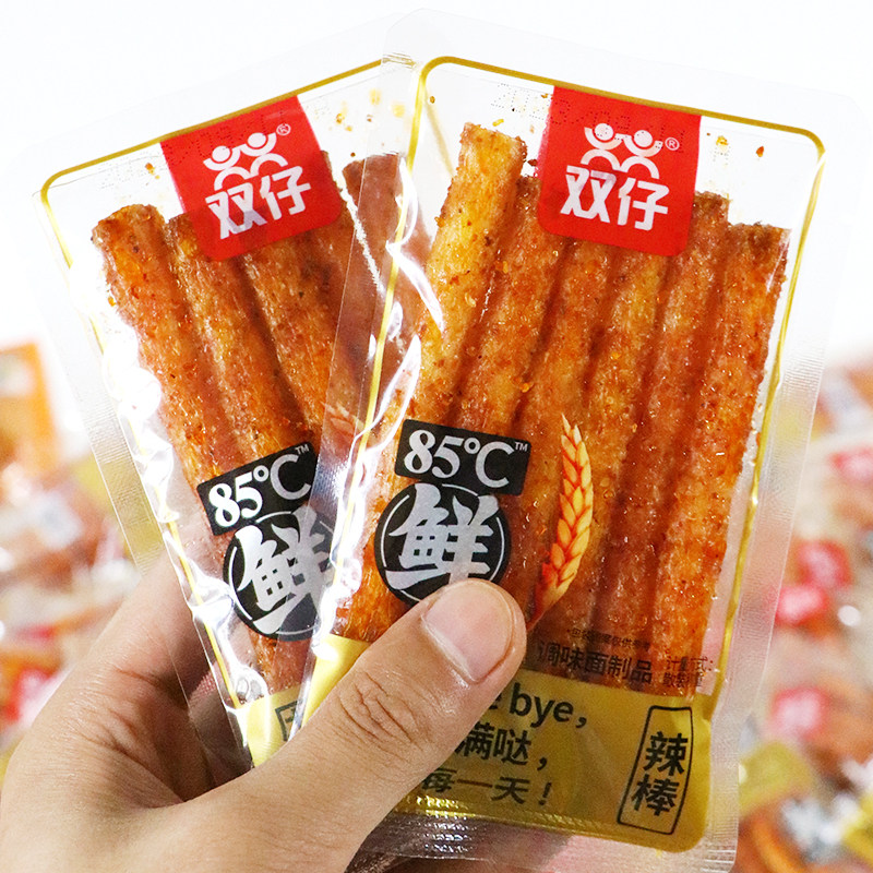 双仔辣条85度鲜小辣棒湖南平江特产独立包装儿时经典面筋小吃零食