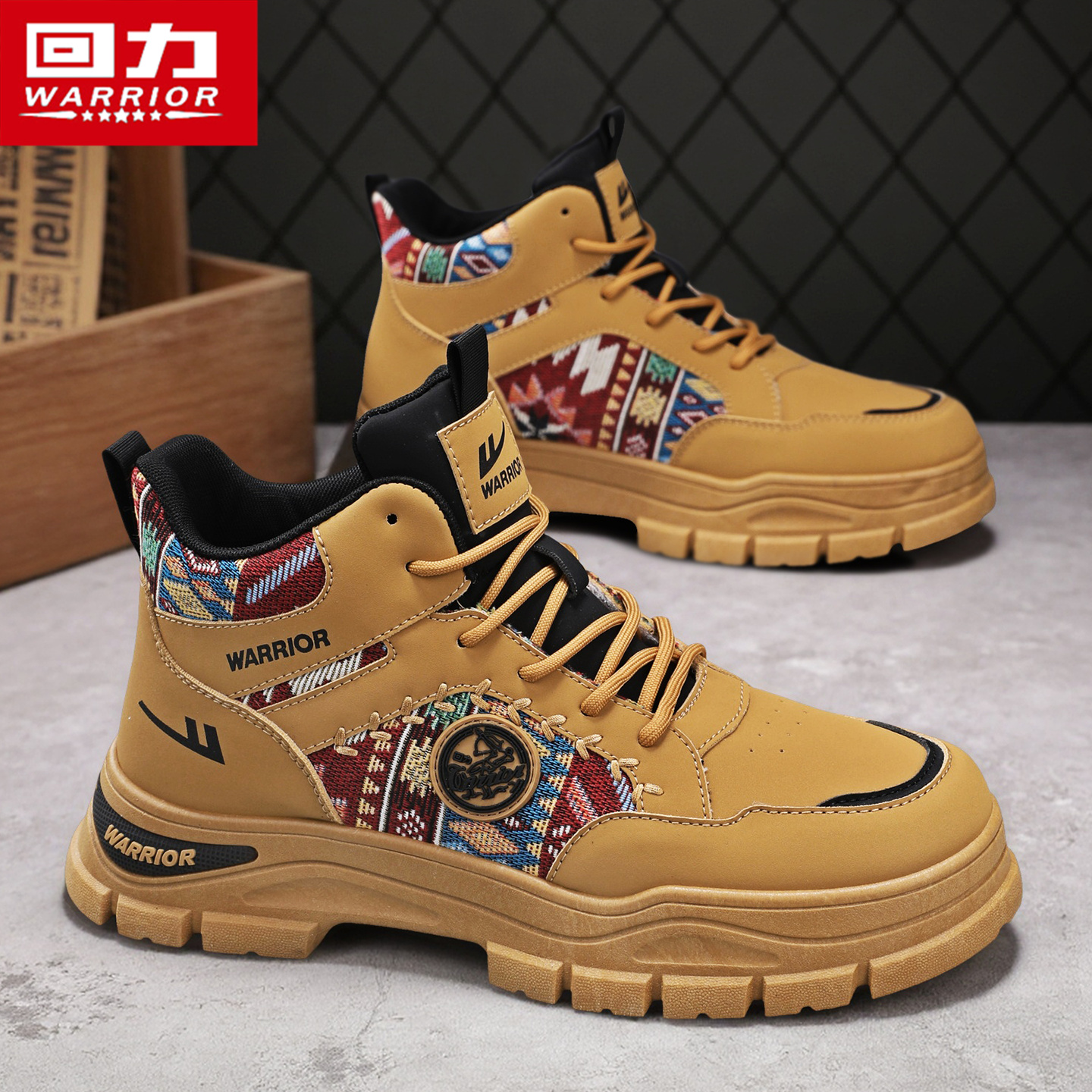 回力2025新款冬季加绒马丁靴