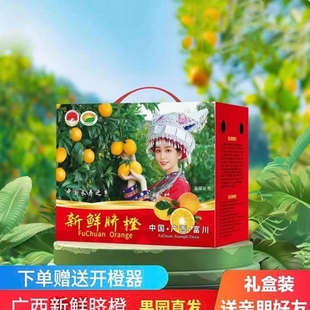 脐橙整箱礼盒大果10斤装自家种橙子新鲜水果当季现摘产自广西富川