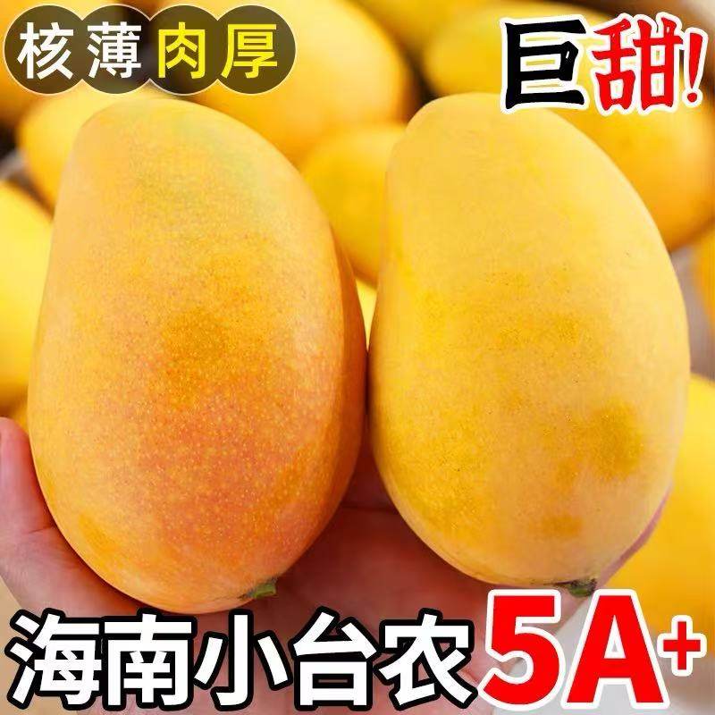 海南小台农芒果10斤小台芒当季新鲜水果整箱包邮应季现摘热带芒果图片
