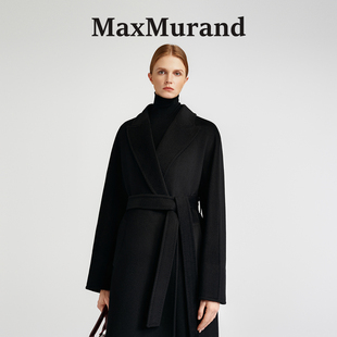 MaxMurand专柜巅奢 拍卖级骆驼绒100%单面驼绒大衣女中长款