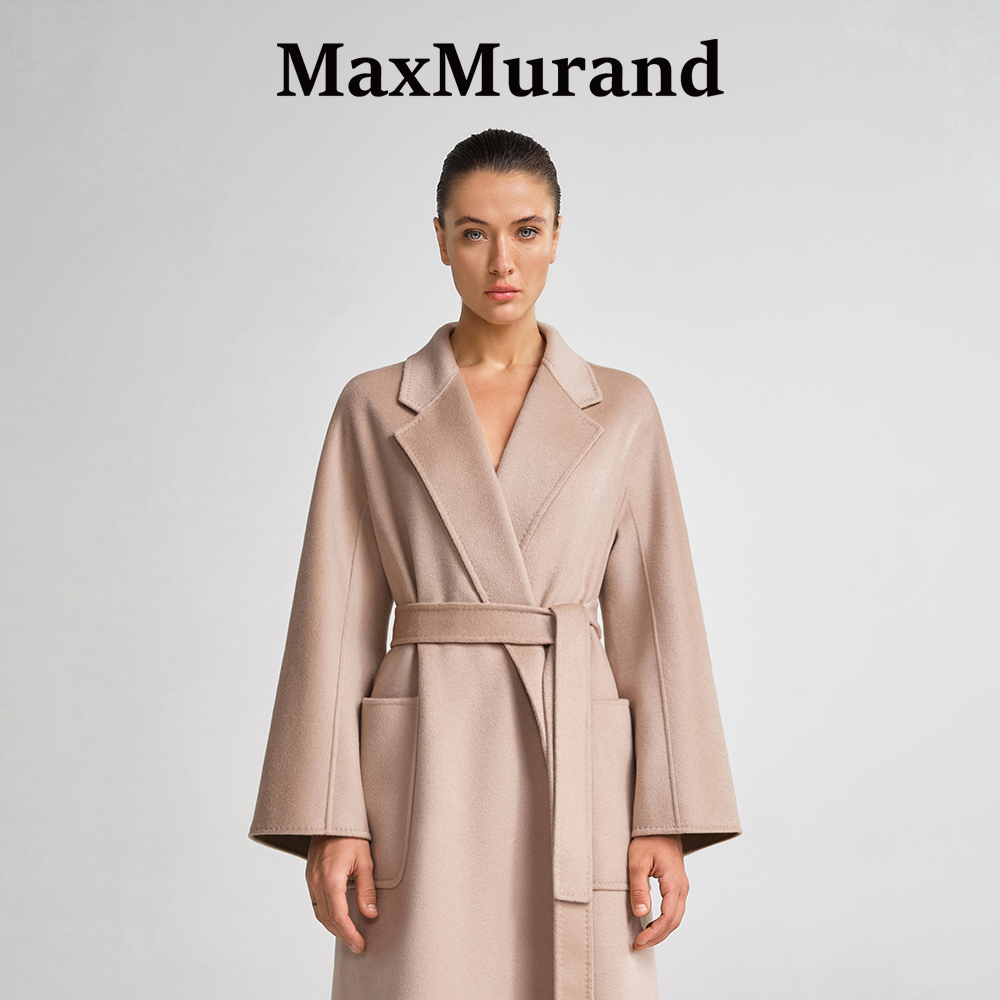 MaxMurand30%小山羊绒双面大衣