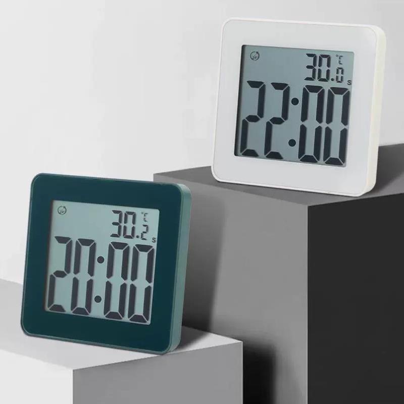 防水挂钟计时定时器 简约LCD浴室钟 厨房电子闹钟钟表clock