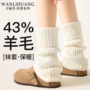 羊毛袜套堆堆袜女秋冬季保暖显瘦小腿袜y2k百搭长筒腿套搭雪地靴